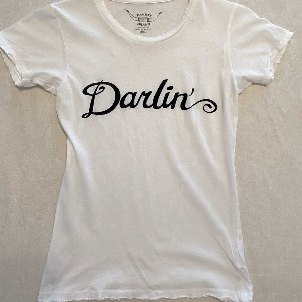 Distressed navy/white Darlin' tee